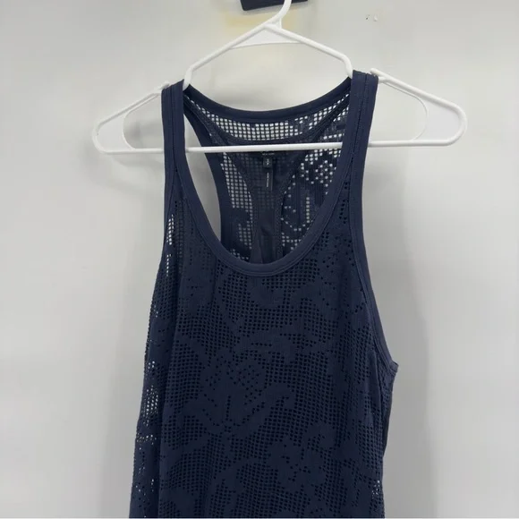 RAG & BONE New York $495 Navy Mesh Lace Lined Stella Midi Dress Size S - Picture 5 of 13